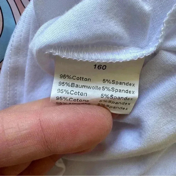 Jxstar White Short Sleeves Unicorn Lightweight Girls Top SZ 12/13 #2090 - Picture 5 of 6